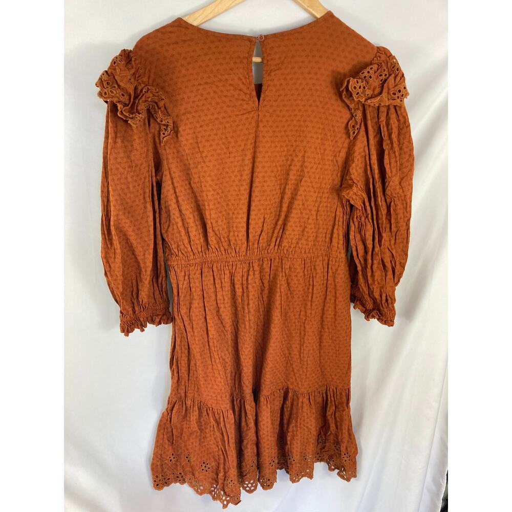 Universal Thread Orange Long Sleeve Tiered Ruffle Dress Size XXL - Picture 5 of 5